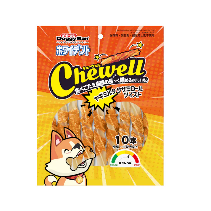 ホワイデントチューウェルヤギミルクロール10本