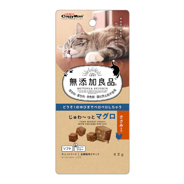 無添加良品 じゅわ~っとマグロ ささみ入り 42g