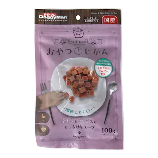 おやつじかん チキンとりんご入りもっちりキューブ 100g