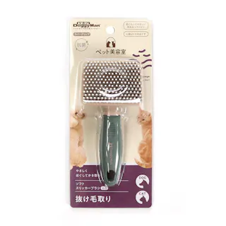 ドギーマンハヤシ ペット美容室 ソフトスリッカーブラシ ミニ 抜け毛取り