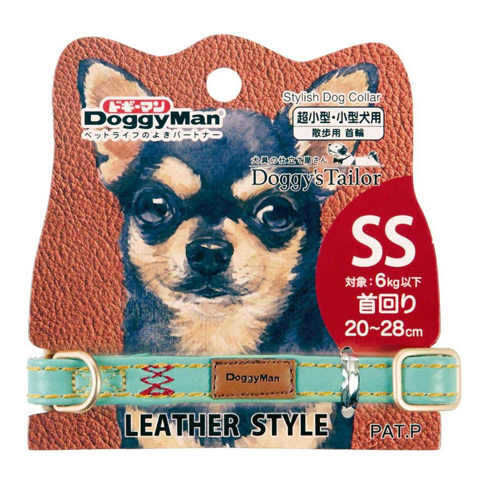 ドギーズテーラー ドッグカラーSSレザーLブルー | ペット用品（犬