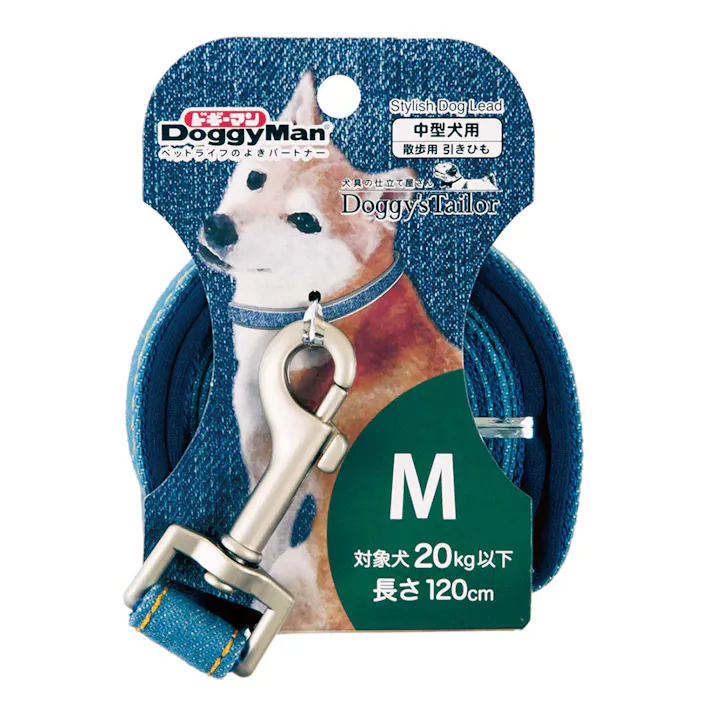 ドギーズテーラー ドックリードMデニムブルー