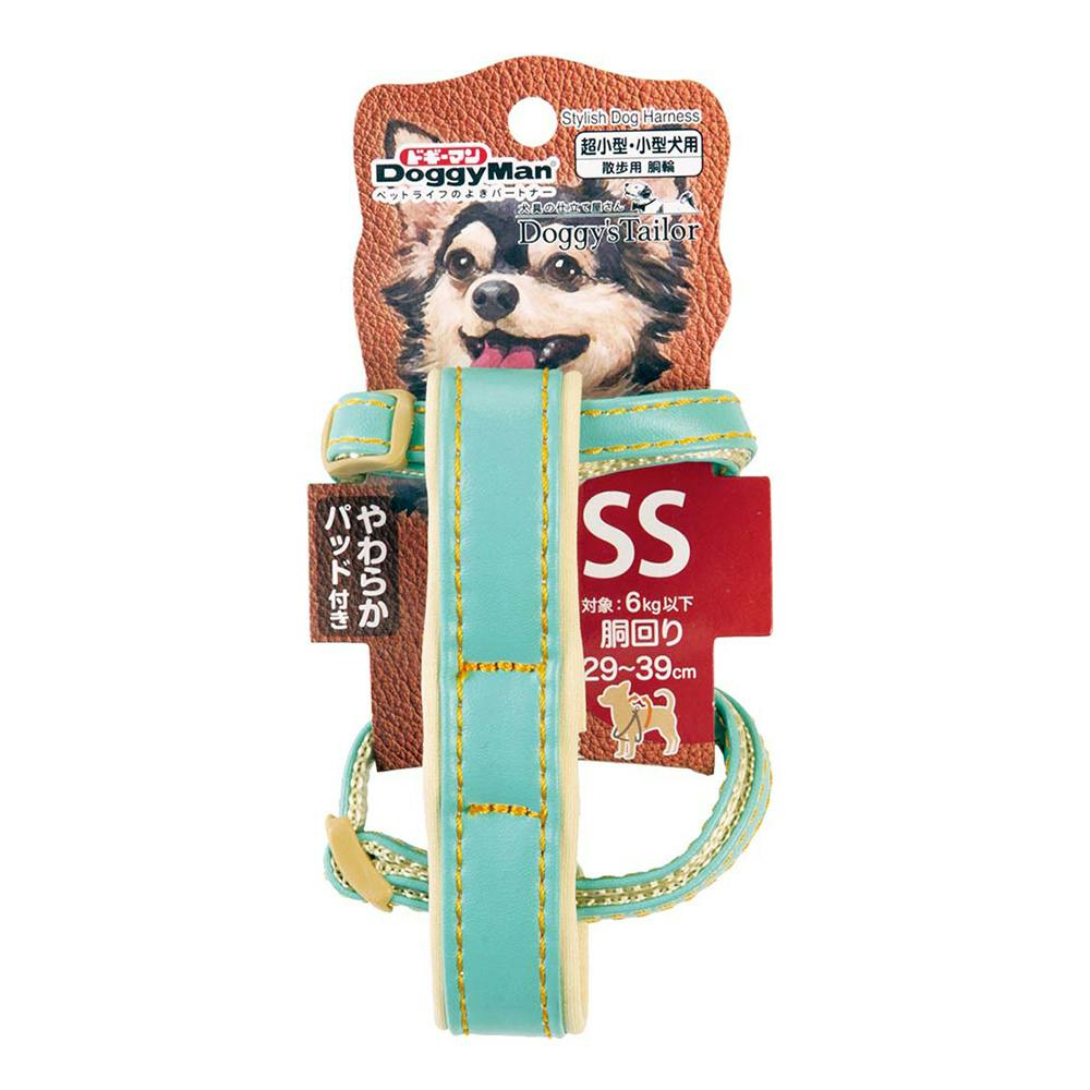 ドギーズテーラー ドックハーネスSSレザーLブルー ハーネス(犬用) ドギーズテーラー ドックハーネスSSレザーLブルー ハーネス(犬用)
