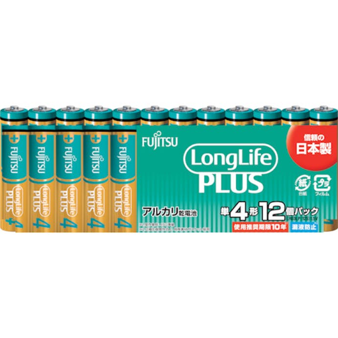 【CAINZ-DASH】ＦＤＫ アルカリ乾電池単４　Ｌｏｎｇ　Ｌｉｆｅ　Ｐｌｕｓ　１２個パック LR03LP(12S)【別送品】
