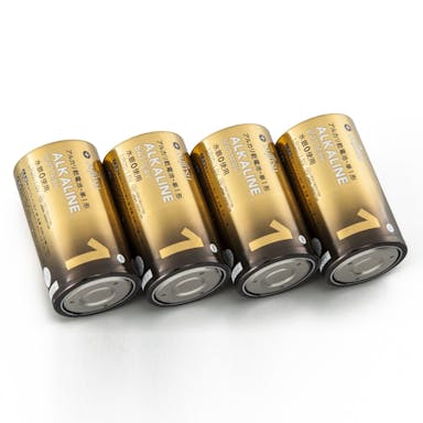 カインズオリジナル アルカリ乾電池 単1形×4本パック LR20(4S)CH2(販売終了)