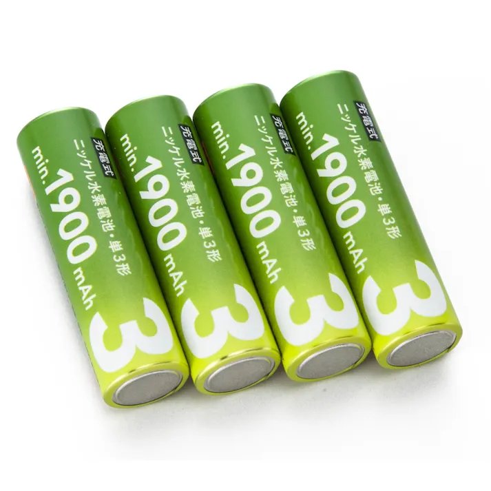 ニッケル水素電池 単3×4本 minimum 1900mAh 1000サイクル HR-3UTF(4B)CH