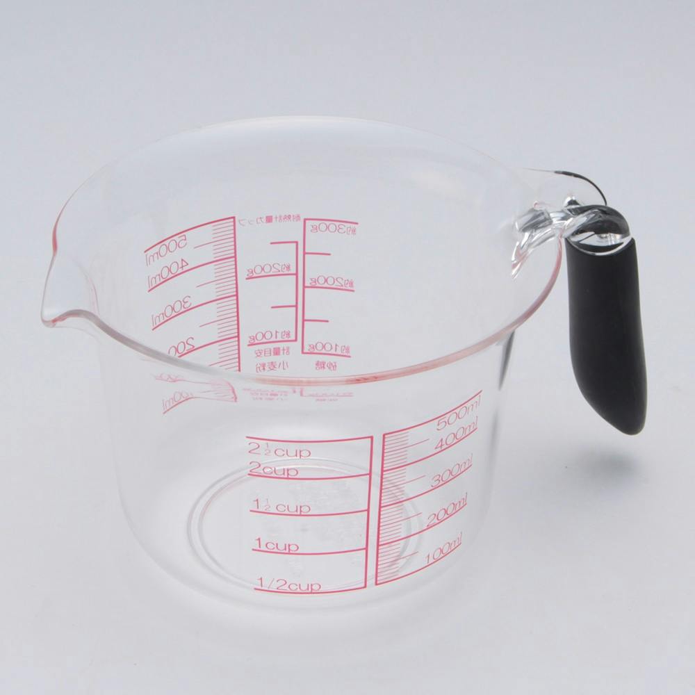 メジャーカップ 500ml ブラック C-2977 調理用小物 メジャーカップ 500ml ブラック C-2977 調理用小物