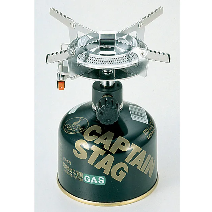 キャプテンスタッグ CAPTAIN STAG オーリック 小型ガスバーナーコンロ <圧電点火装着付> (ケース付) M-7900