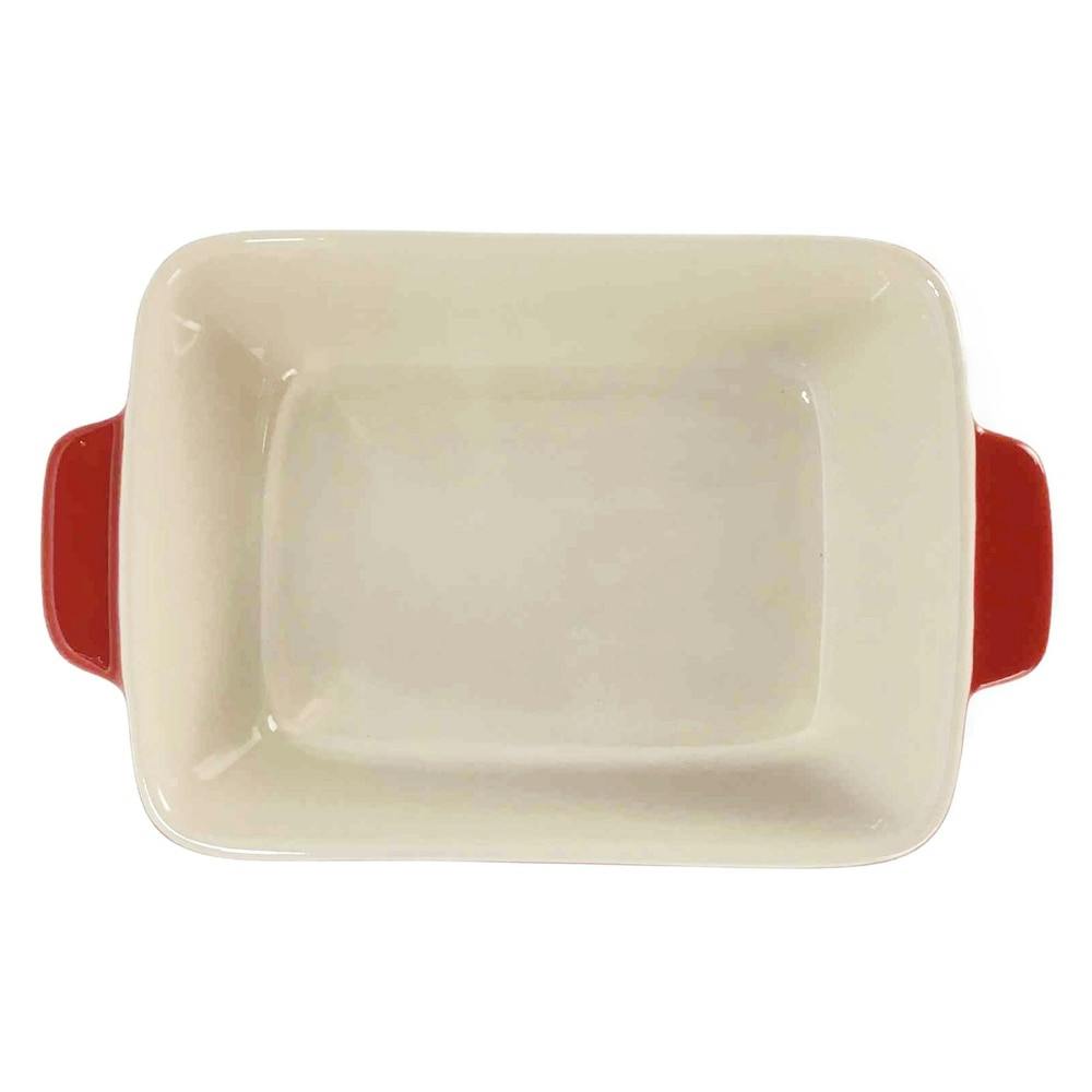 耐熱深型プレート 18×14cm レッド L-1819 | 食器・グラス