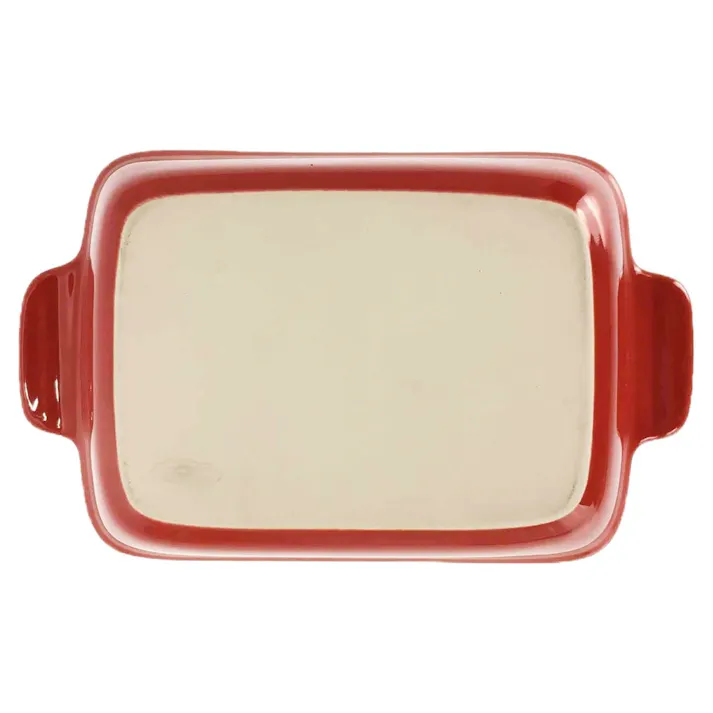 耐熱深型プレート 18×14cm レッド L-1819