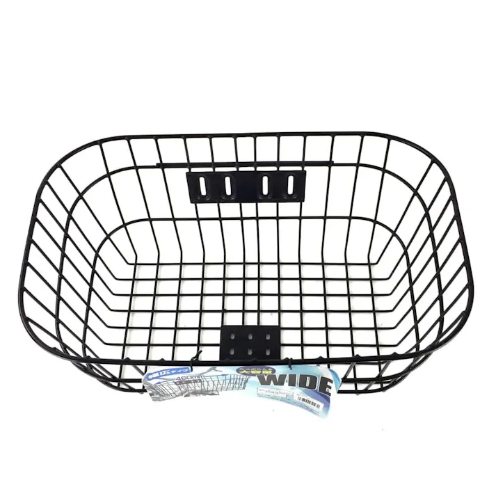 キャプテンスタッグ CAPTAIN STAG ワイヤーバスケット 前用 角型 ワイド ブラック Y-5147