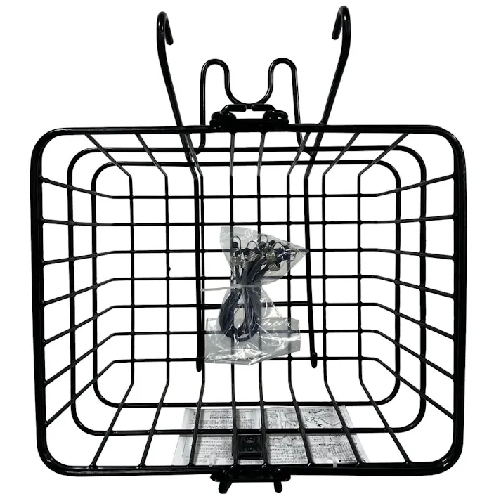 キャプテンスタッグ CAPTAIN STAG ワンタッチバスケット 前用 折り畳み自転車用 L ブラック Y-5155