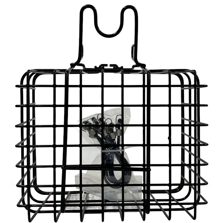 キャプテンスタッグ CAPTAIN STAG ワンタッチバスケット 前用 折り畳み自転車用 L ブラック Y-5155