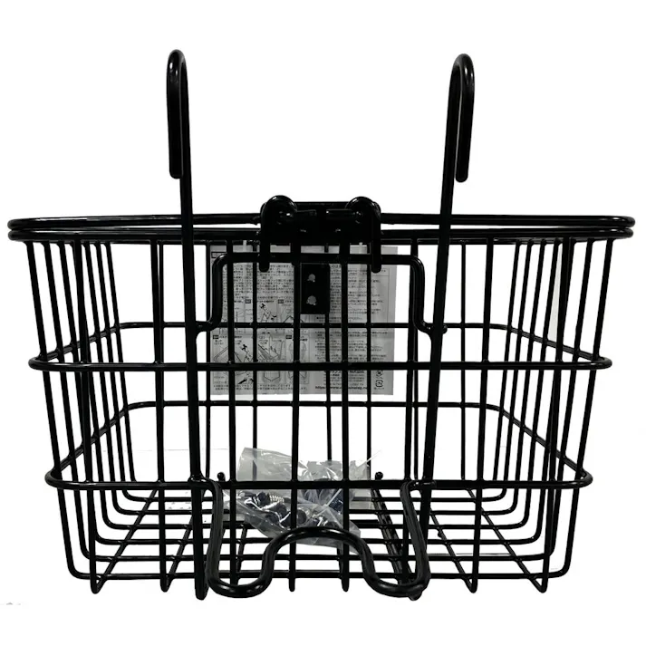 キャプテンスタッグ CAPTAIN STAG ワンタッチバスケット 前用 折り畳み自転車用 L ブラック Y-5155