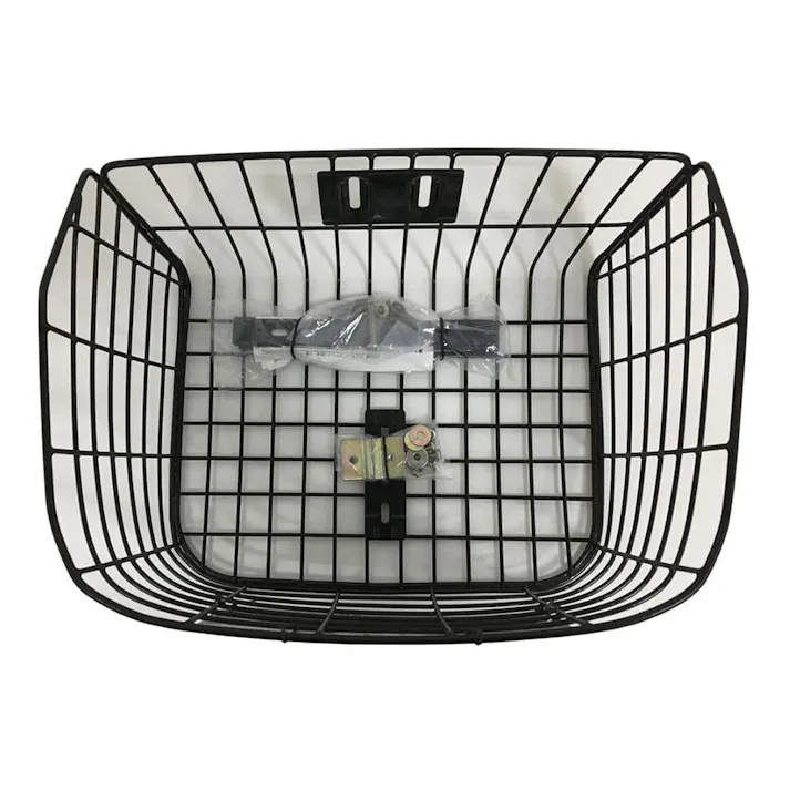 キャプテンスタッグ CAPTAIN STAG ワイヤーバスケット 前用 D型 フロントキャリア対応 ブラック Y-5246