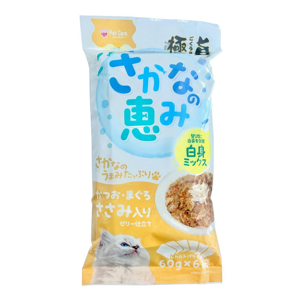 さかなの恵み 白身MIX かつお・まぐろささみ入り ゼリー仕立て 6