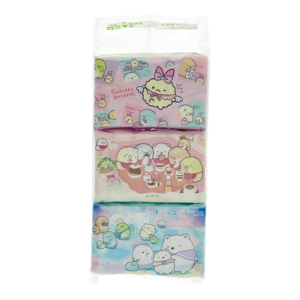 水に流せるポケットティシュ すみっコぐらし 6個パック 紙製品 水に流せるポケットティシュ すみっコぐらし 6個パック 紙製品