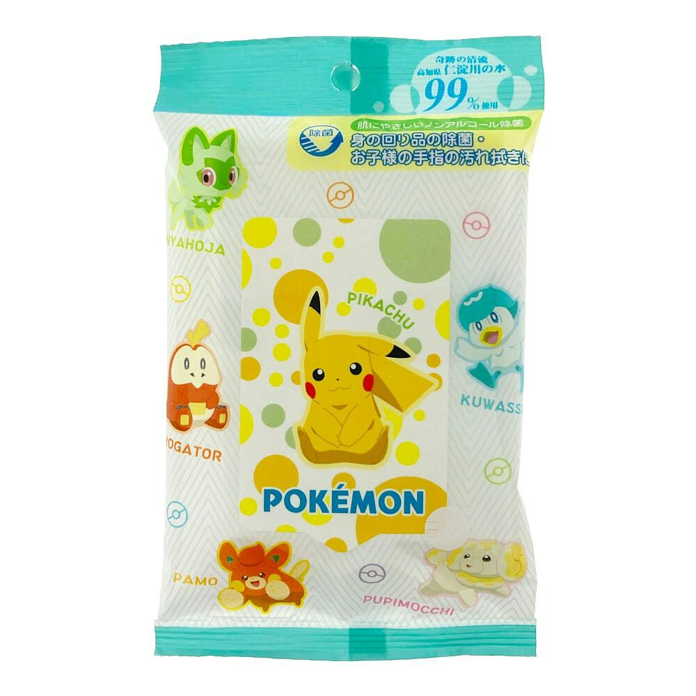 ポケモン ウエットティシュ 肌にやさしいノンアルコール除菌 20枚
