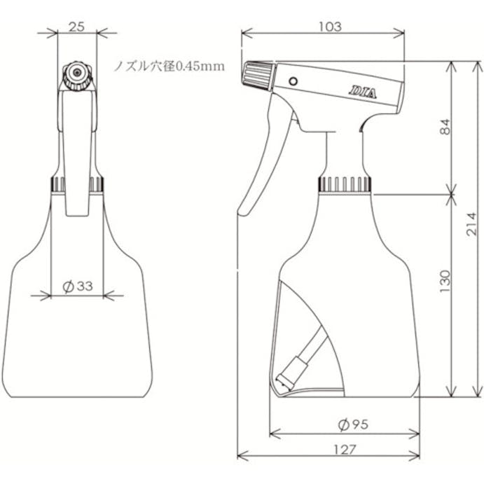 【CAINZ-DASH】フルプラ スプレー容器　ダイヤスプレーピストル型　イエロー　５００ｍｌ 500-02【別送品】