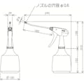 【CAINZ-DASH】フルプラ スプレー容器　ダイヤスプレーロングアルファ　レッド　１０００ｍｌ 555-01【別送品】