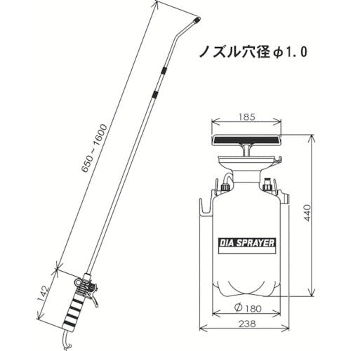 CAINZ-DASH】フルプラ ダイヤスプレープレッシャー式噴霧器４Ｌ 7450