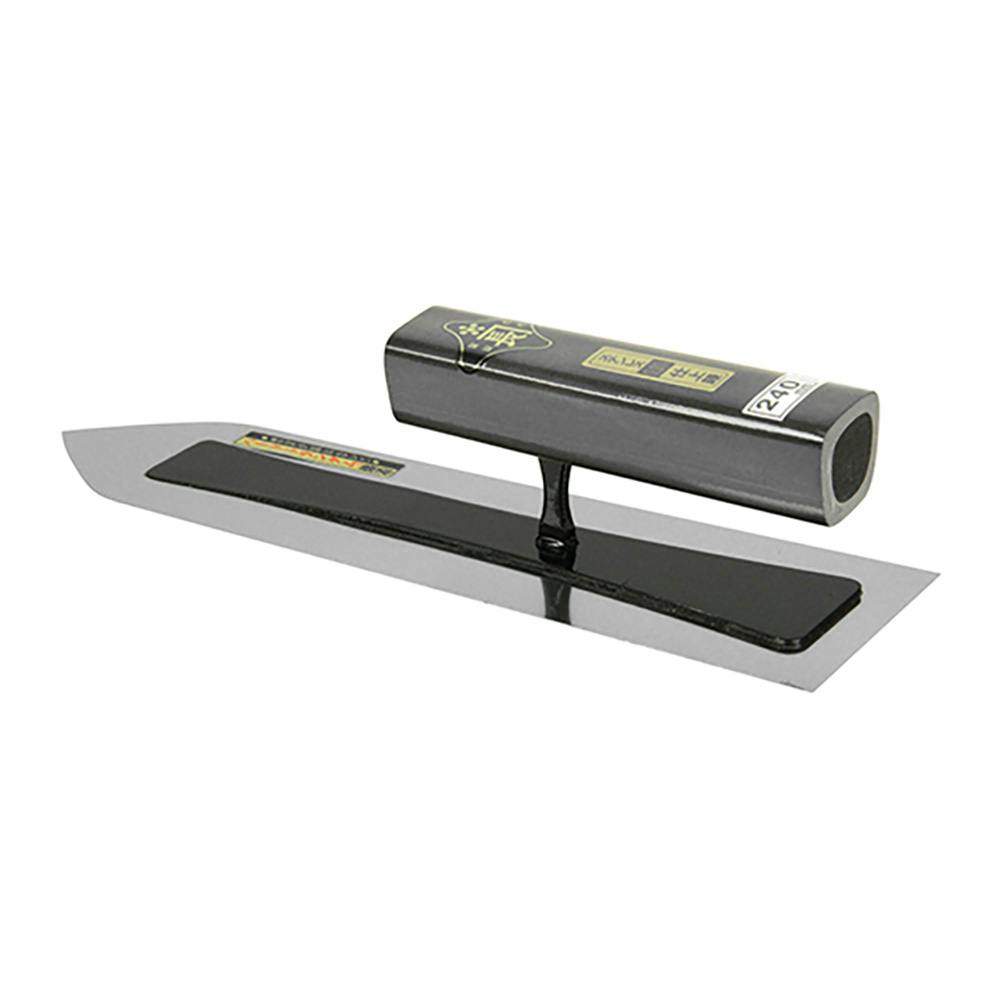 金長 仕上鏝ステン 黒塗角柄 板厚0.3mm 長さ240mm
