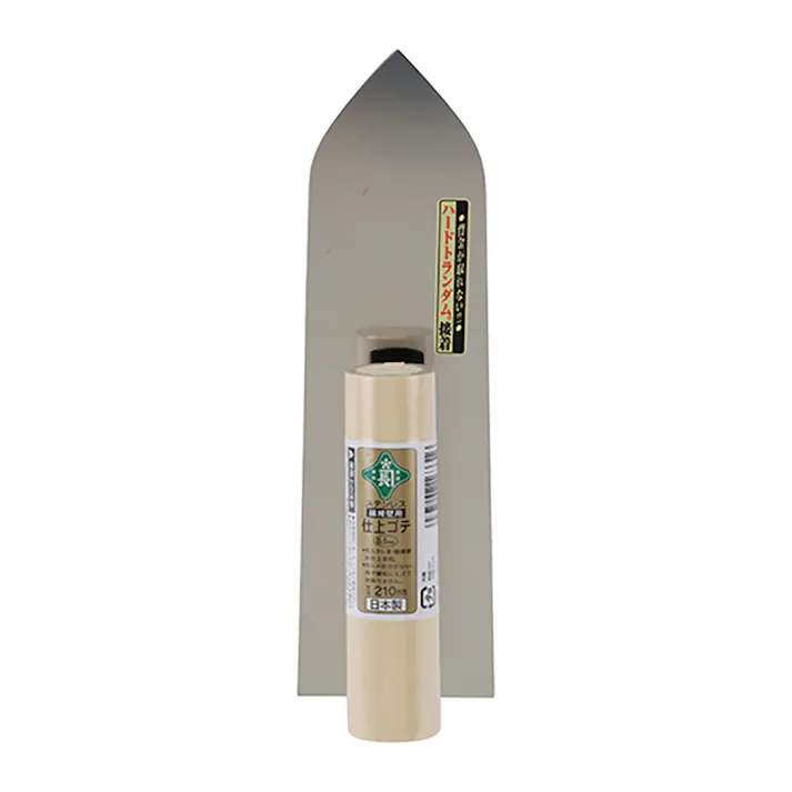 緑長 ステン繊維壁用仕上鏝 板厚0.5mm 全長210mm
