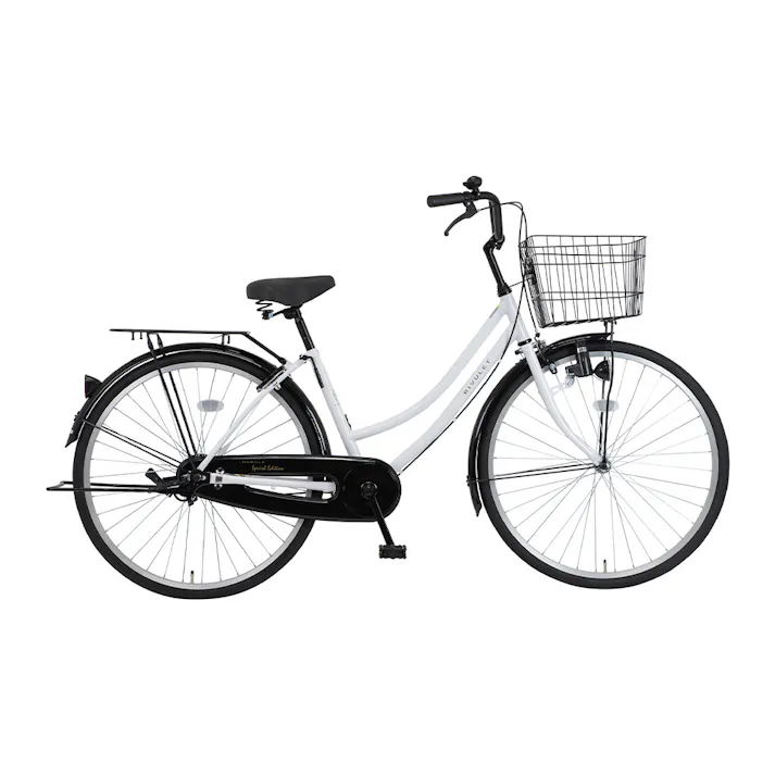 【自転車】マルクル MARCLE 軽快車 リブレットホームシングルF 26インチ ホワイト