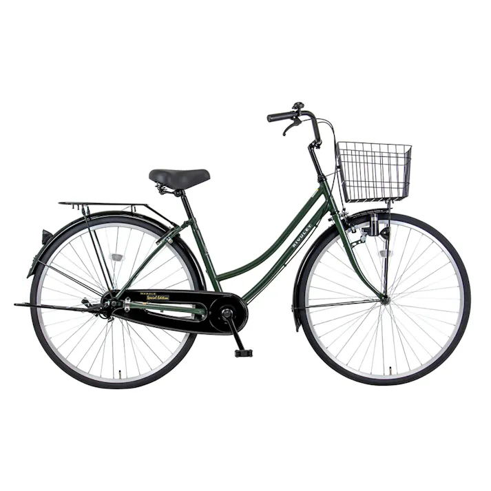 【自転車】マルクル MARCLE 軽快車 リブレットホーム シングルF 26インチ マットダークグリーン
