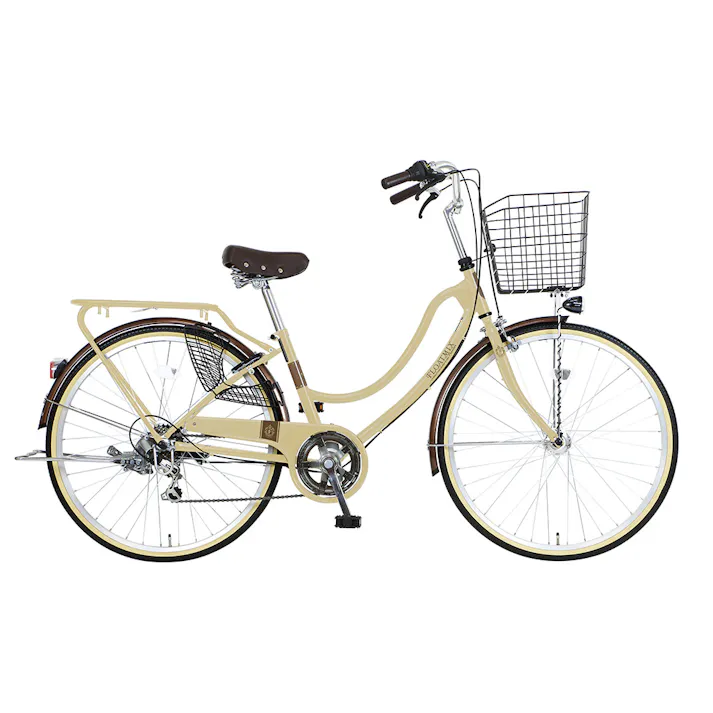 マルキン自転車 marukin 軽快車 フロートミックスプレミア 26インチ 外装6段 マットサンドベージュ
