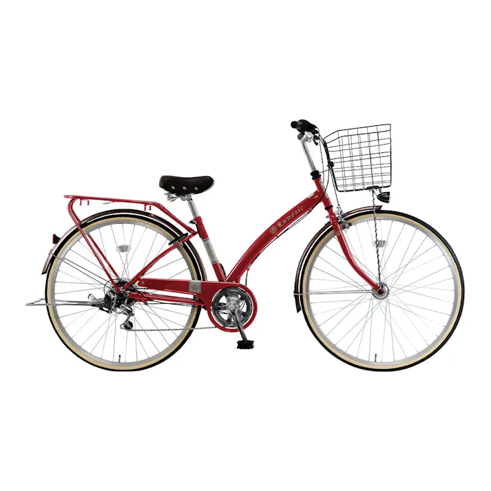 【自転車】マルクル MARCLE シティ車 ルネシック 27インチ 外装6段F レッド