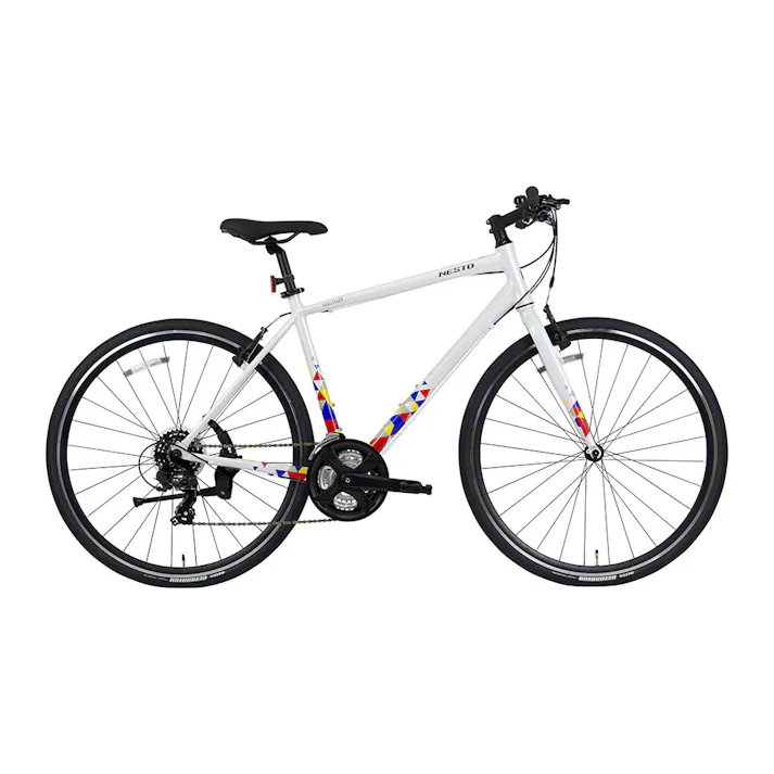 【自転車】NESTO クロスバイク VACANZE バカンゼ 1-F 外装21段 440mm 700C シンボルホワイト