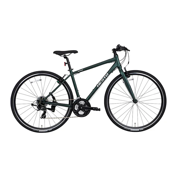 【自転車】NESTO クロスバイク VACANZE バカンゼ 1-F 外装21段 440mm 700C ダークグリーン