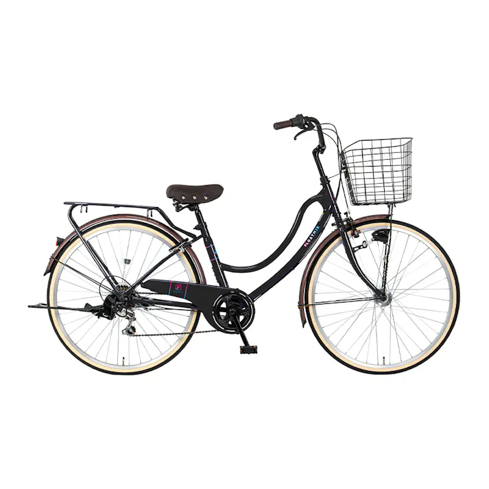 【自転車】marukin自転車 軽快車 フロートミックスF 26インチ 外装6段 BFブラック