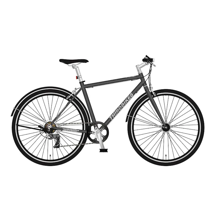 【自転車】THIRDBIKES フェスワーク FESWORK 700C 外装7段F ガンメタ