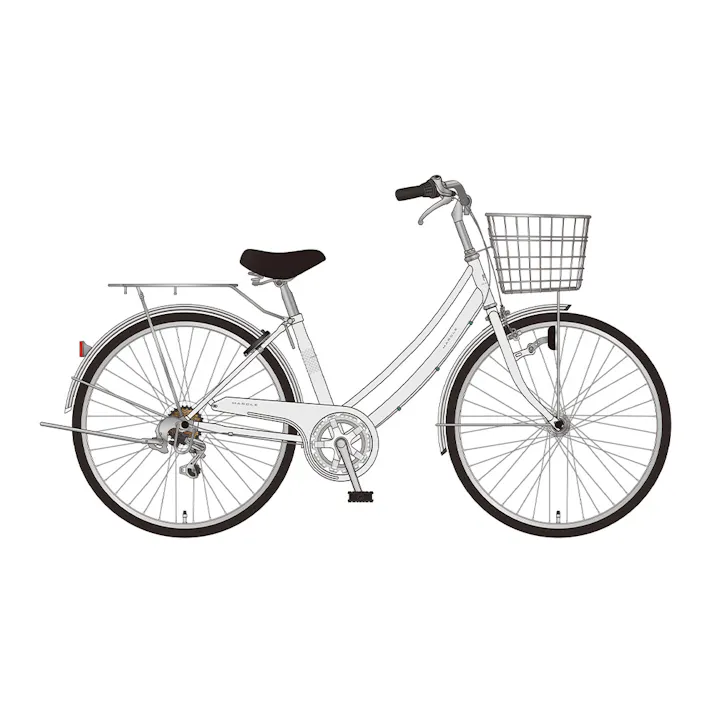 【自転車】25年モデル マルクル MARCLE 軽快車 NICHIJO EX 27インチ 外装6段 ホワイト