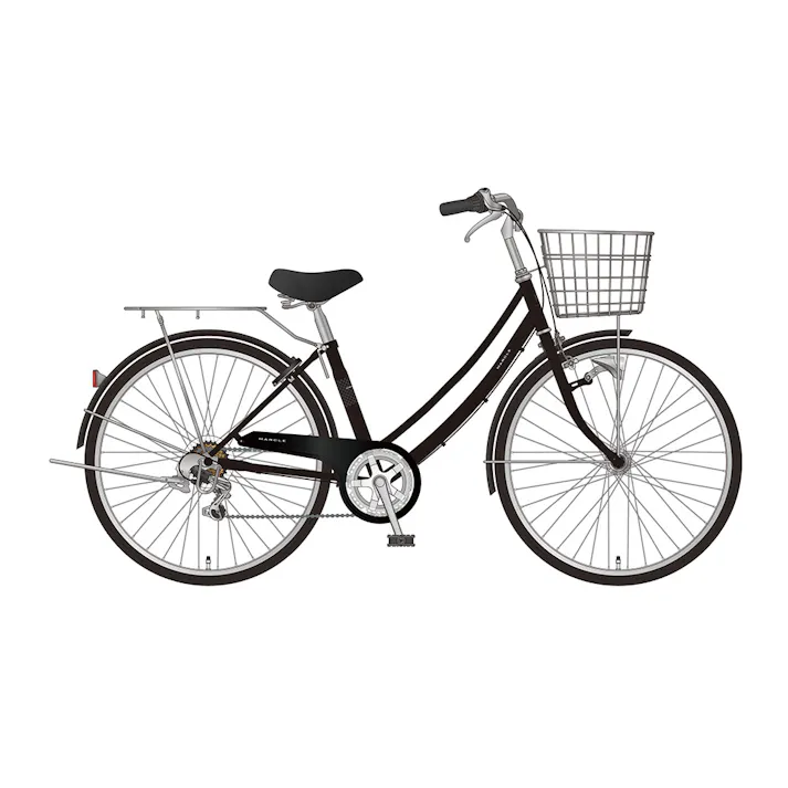 【自転車】25年モデル マルクル MARCLE 軽快車 NICHIJO 27インチ 外装6段 ブラック