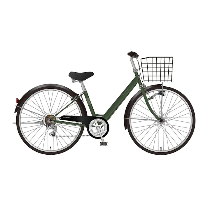 【自転車】マルクル MARCLE シティ車 MARCLE NICHIJO 27インチ 6G ダークグリーン