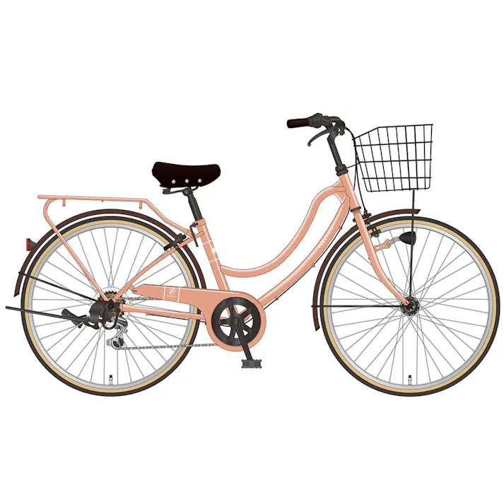 【自転車】marukin自転車 軽快車 フロートミックス 26型 266G ピンク