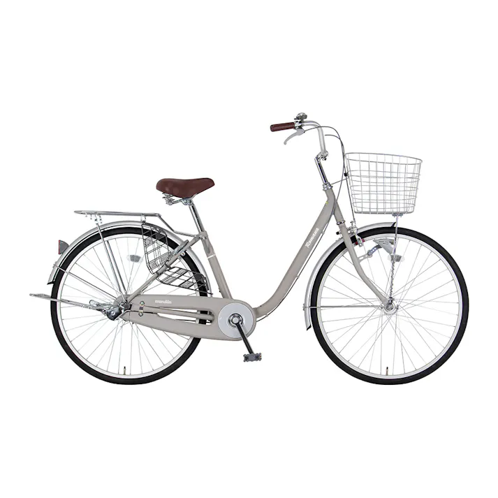 【自転車】marukin自転車 軽快車 ロマーナ 26インチ 内装3段 263H マットベージュ