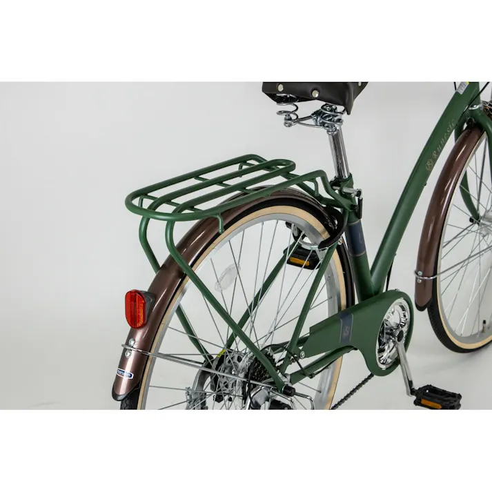【自転車】26年モデル marukin自転車 シティ車 ルネシック 276H 27インチ 外装6段 ダークグリーン