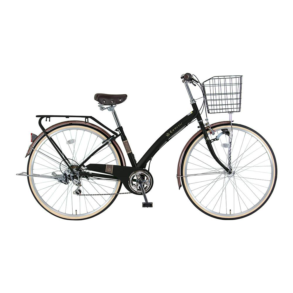 【自転車】26年モデル marukin自転車 シティ車 ルネシック 276H 27インチ 外装6段 ブラック