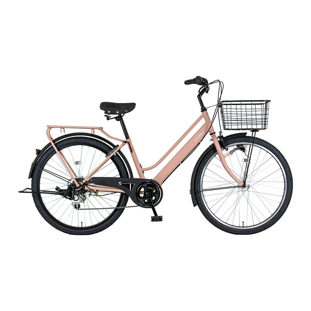【自転車】marukin自転車 軽快車 ビザリア 266H 26インチ 外装6段 マットカシミアピンク