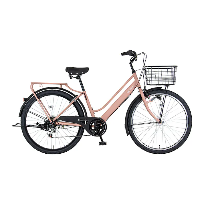【自転車】marukin自転車 軽快車 ビザリア 266H 26インチ 外装6段 マットカシミアピンク