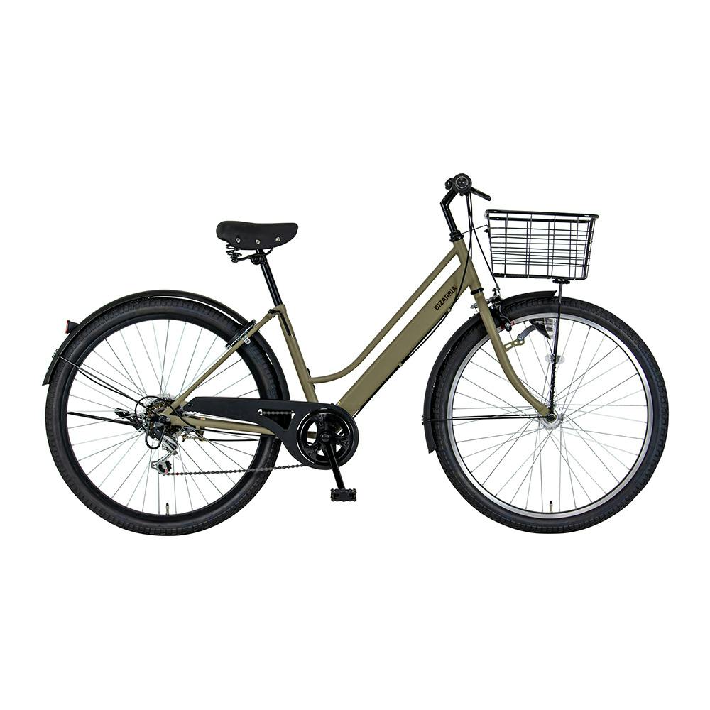 【自転車】26年モデル marukin自転車 シティ車 ビザリアシティ 276H 27インチ 外装6段 マットカーキベージュ