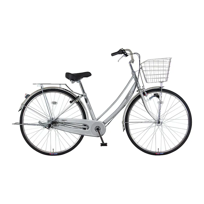 【自転車】marukin自転車 軽快車 トラフィックホーム 263H 26インチ 内装3段 シルバー