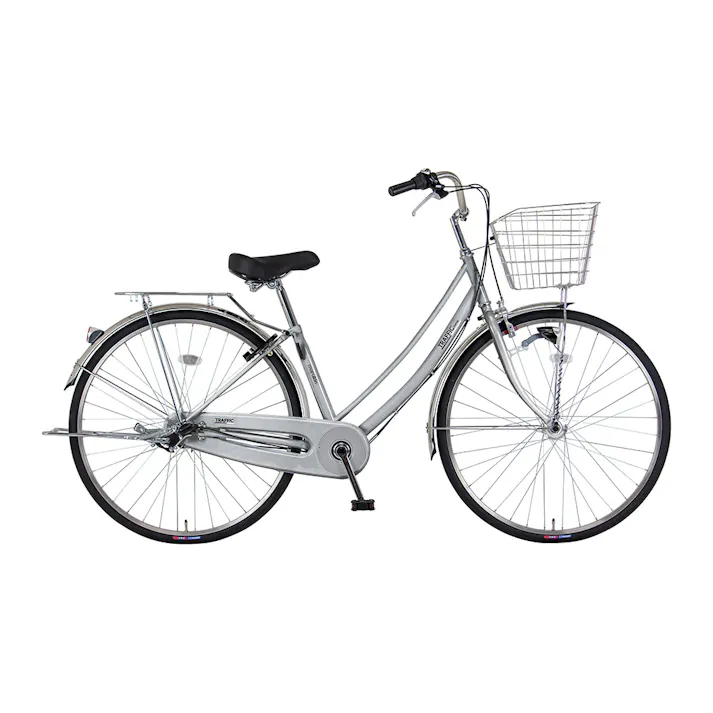 【自転車】marukin自転車 軽快車 トラフィックホーム 263H 26インチ 内装3段 シルバー