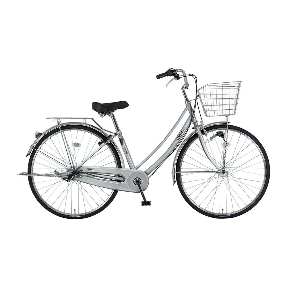 【自転車】marukin自転車 軽快車 トラフィックホーム 273H 27インチ 内装3段 シルバー