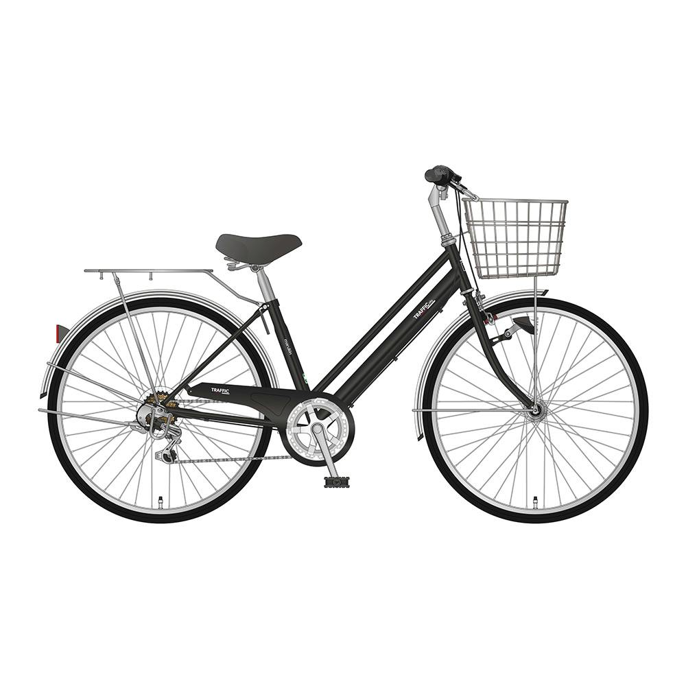 【自転車】26年モデル marukin自転車 シティ車 トラフィックシティ 276H 27インチ 外装6段 ブラック
