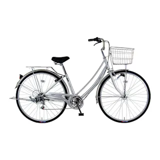【自転車】26年モデル marukin自転車 軽快車 トラフィックホーム 276H 27インチ 外装6段 シルバー